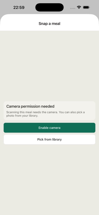 Plantein scan entry screen